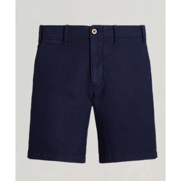 Polo Ralph Lauren 8-Inch Straight Fit Linen-Cotton Short Navy Size 42